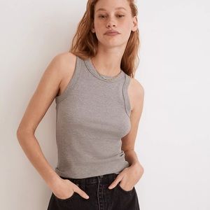Madewell grey ribbed tank top